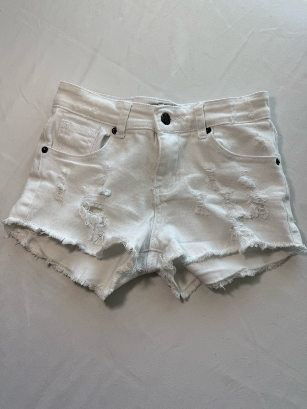 True Gypsy White Distressed Juniors Sz 3 Denim Shorts